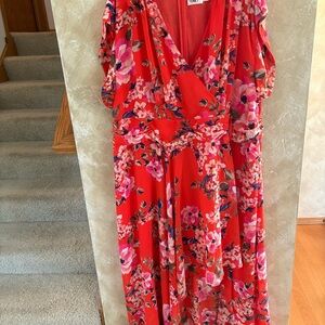 Eliza J Bold Red Dress